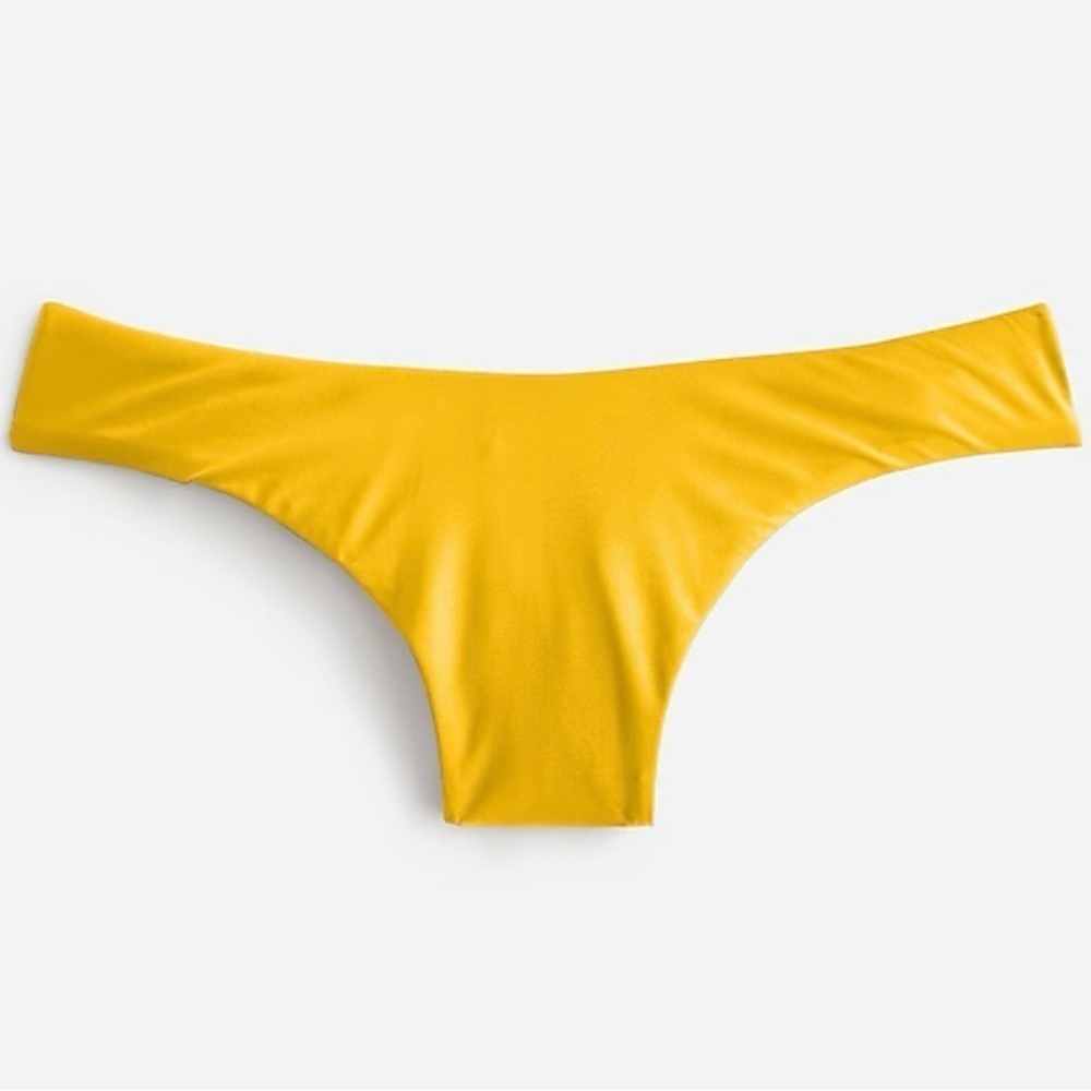 J.Crew Curved Waist Cheeky Bikini Bottom Yellow Size L
